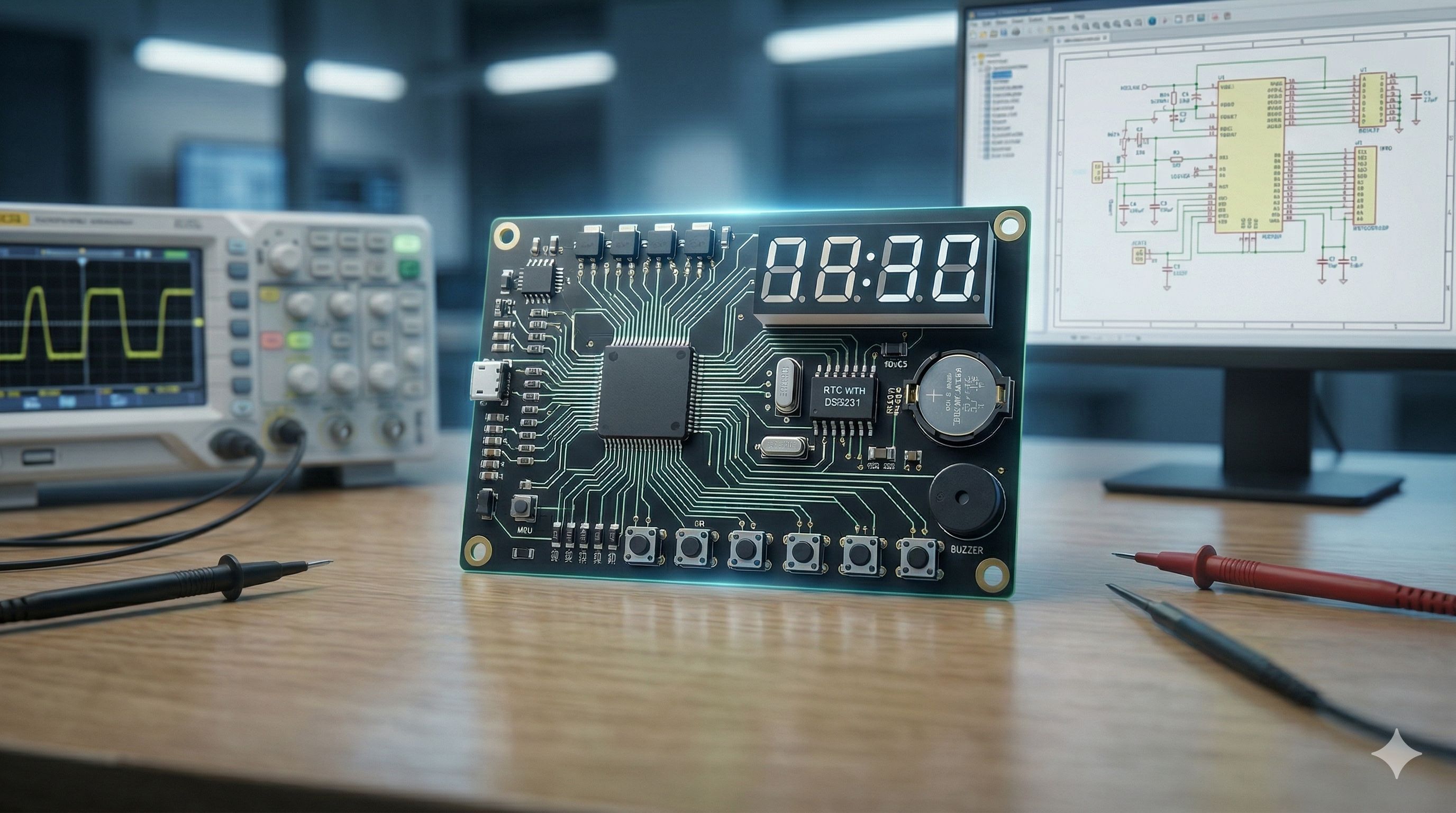 Alarm Clock PCB Design screenshot 1